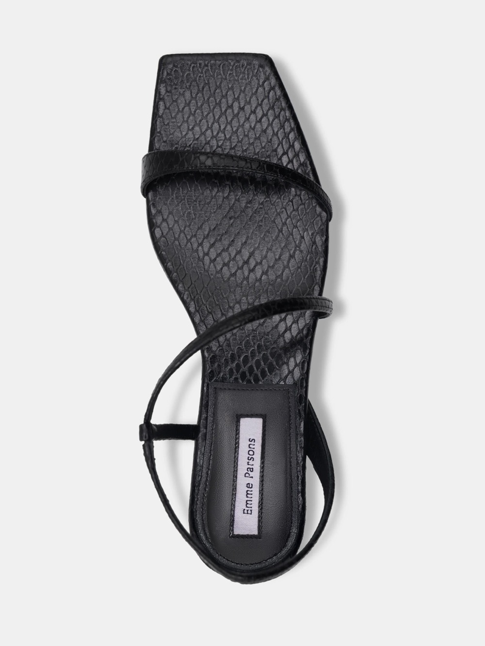Emme Parsons Delice Black Snake Sandal Sz 38